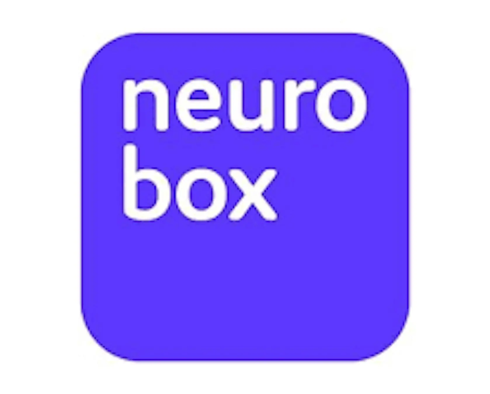 White text saying neuro box on a purple square background with rounded corners.